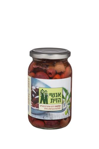 זית קלמטה שחור טבעי מגולען בכבישה ביתית 250 גרם