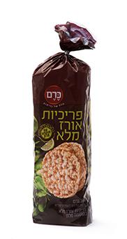 פריכיות אורז מלא עם מלח